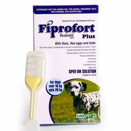 Fiprofort Plus Spot- Ticks & Fleas Solution for Dogs (10-20 kg)