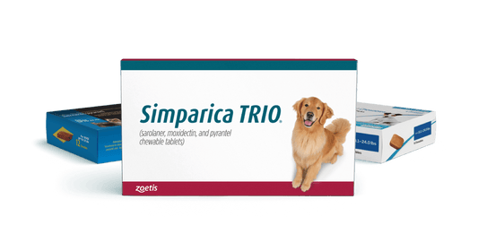 Zoetis Simparica Trio Dog Tick and Flea Control Tablet (pack of 3 tablets) for Dogs between 20 - 40 kgs